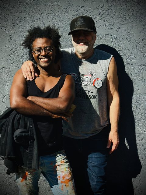 Yared Nigussu and Daniel Lanois together in Los Angeles